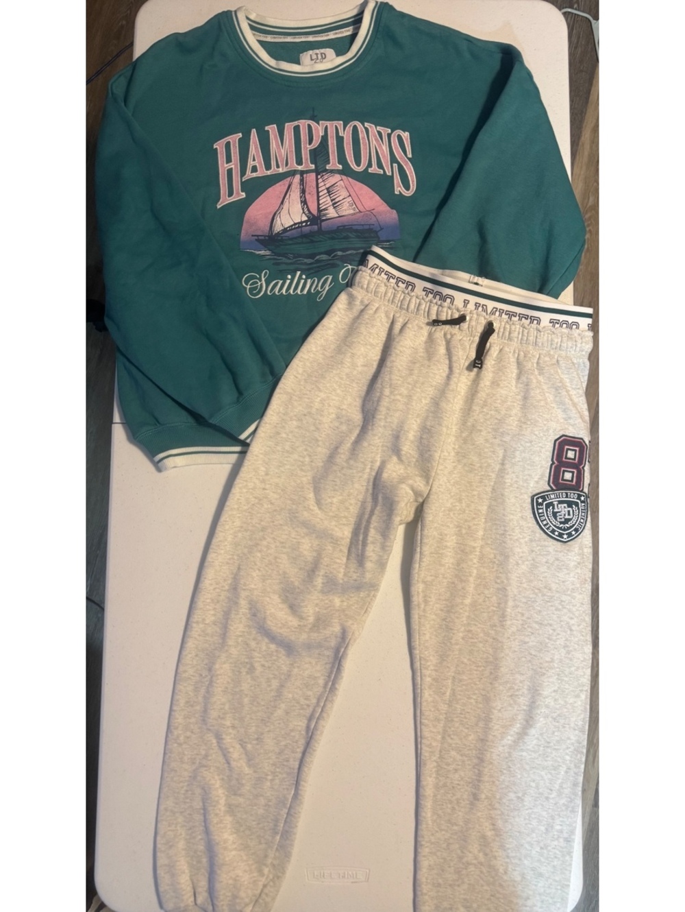 Limited too girls pants and crewneck
